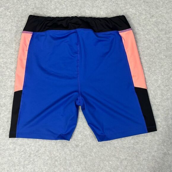 Women's North Face Blue and Pink Athletic Shorts - Picture 2 of 5